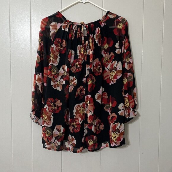 MADEWELL Tie-Back Bubble Sleeve French Rose Top Size Small EUC - Picture 3 of 8